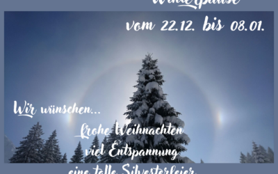 PAUSE * über den Jahreswechsel